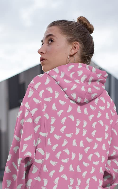 TheYaYaCafe All Over Printed Long Maternity Hoodies for Women, Maternity Sweatshirt for Women | Mom to be Sweatshirt for Women Peek a Boo_L 3