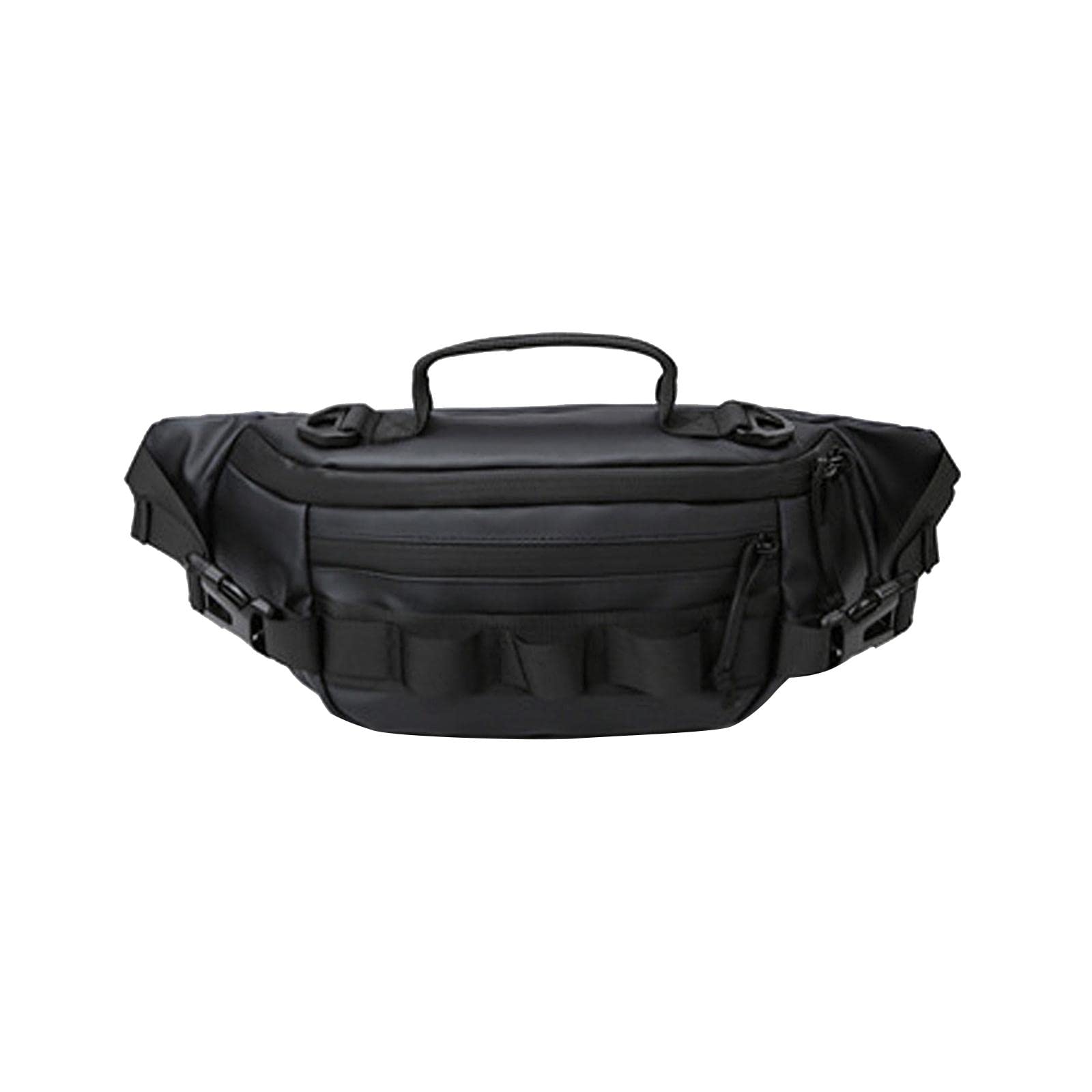 Running Waist Pack Portable Accs Lure Fishing Bag for Hiking Camping Cycling Black-image-35