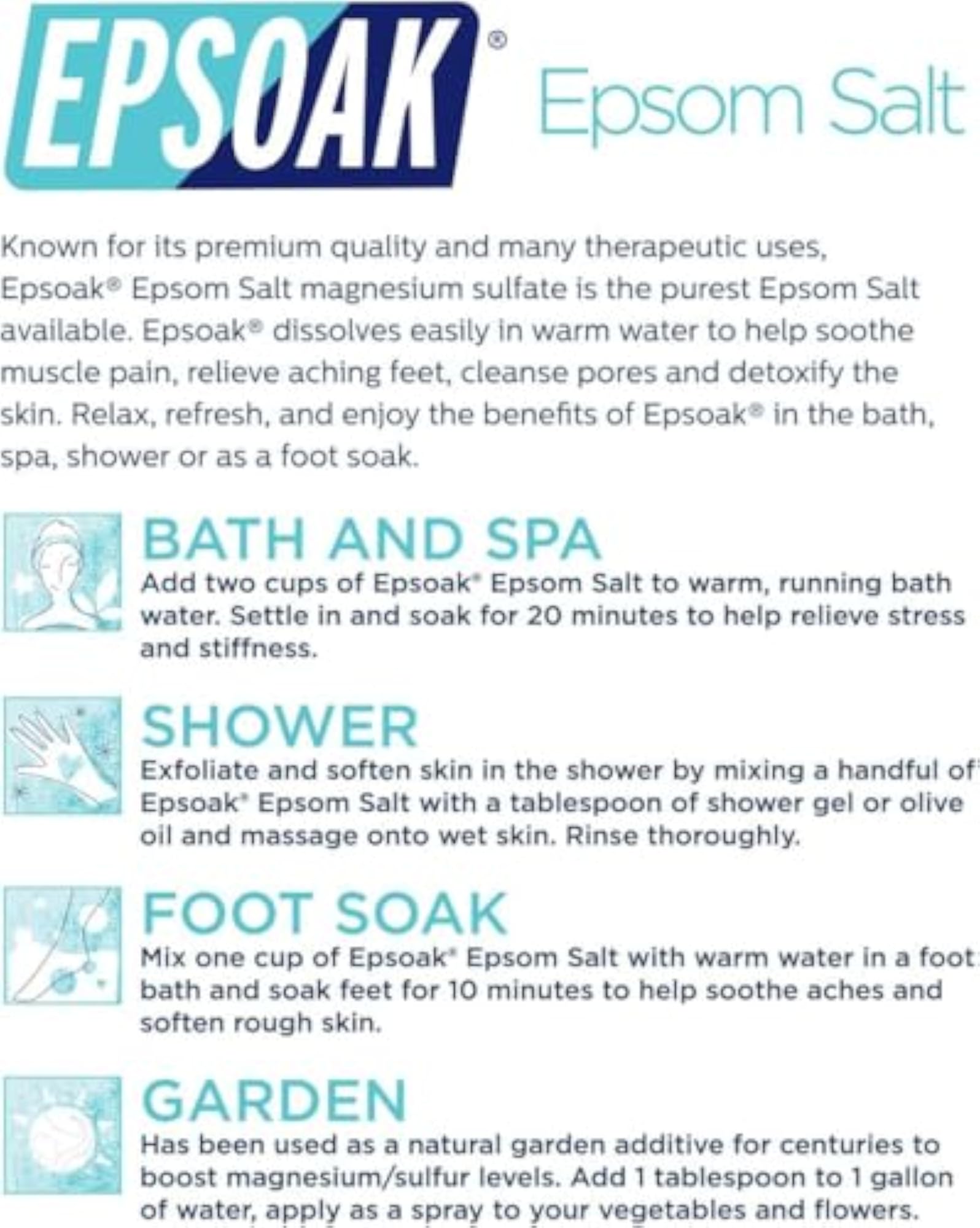 Epsom Salt, 100% Pure, 5 lbs