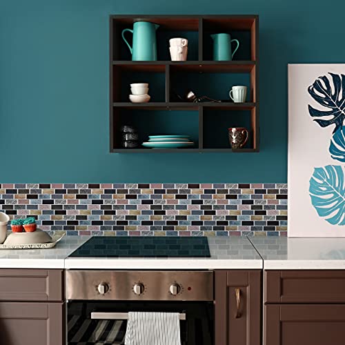 Relaxdays Tile Stickers, Colourful, 31 x 31 x 0.1 cm - Image 2