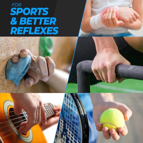 roygra Grip Strength Trainer (5 Pack), Forearm Strengthener Exerciser, Hand Strengthening Devices, Finger Strengthener, Workout Exercise Fitness Equipment, Baseball Climbing Calisthenics Basketball