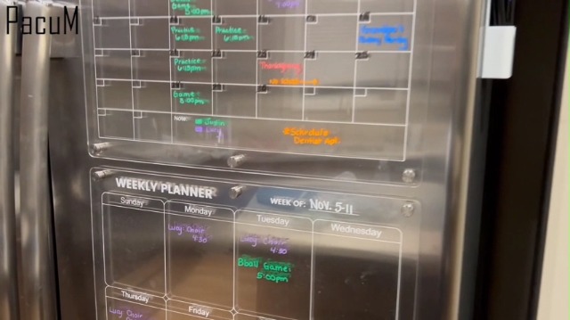 Calendrier Magnétique Frigo XoeLLe - Planning Hebdomadaire Effaçable