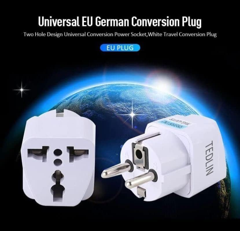 Miniatura 5 de Paquete de 4 adaptadores universales de enchufe de viaje de EE. UU., CA, India, AU, IT, a la UE, adaptador de enchufe de enchufe