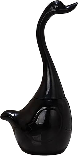 BLMIEDE Creative Swan - Escobilla de inodoro para limpiar cada esquina, cepillo de inodoro con juego de base, soporte para toallas de papel para