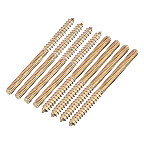 Image of uxcell 1 /4-20x3-1 /2 Hanger Bolts, 16pcs Double Ended Screws Wood Dowel Screws for Furniture