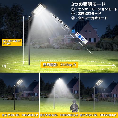 JAYNLT 街灯 ソーラー 3色 Y-7200W の商品画像 2