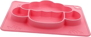 ibasenice Placa De Ovelha De Silicone Descanso De Utensílio De Silicone Tigelas De Sucção Para Bebê Placas De Jantar Rosa Placas De Sucção Para Bebê Tigelas De Sucção Para Placa De Bebê