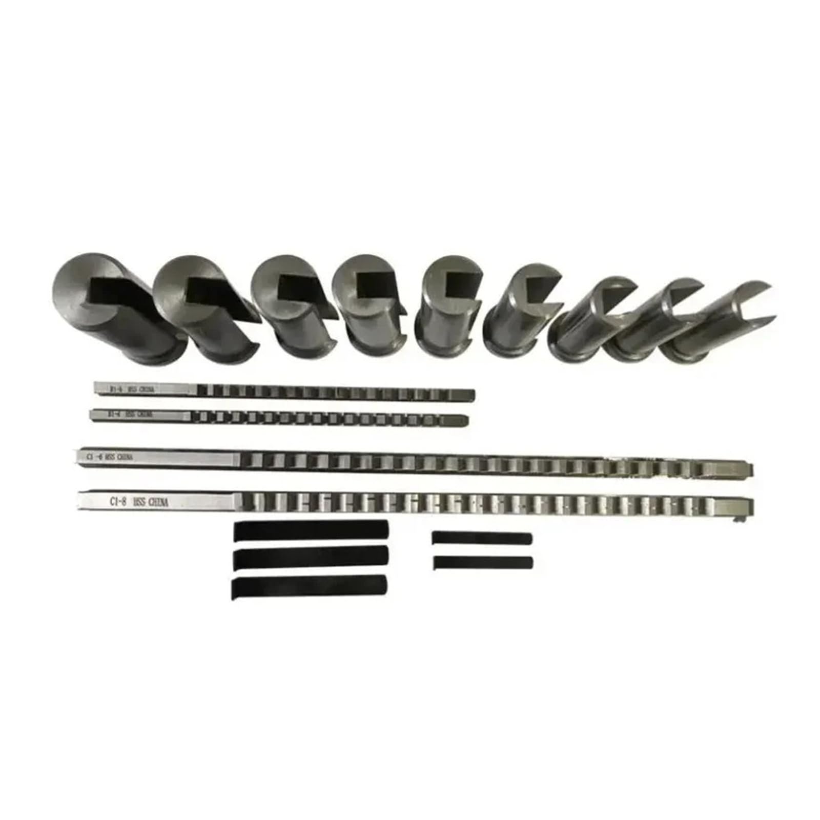 Zestaw 18 przeciągaczy do rowków wpustowych 4/5/6/8 mm metrycznych, przeciągaczy typu push-type do obrabiarek CNC do obróbki metalu, tokarek