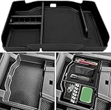 JOJOMARK Center Console Organizer fits for Dodge RAM 2025 2024 2023 2022 2021 2020 2019 1500 2500 3500 Accessories Interior Storage Box Armrest Storage Tray (Black)