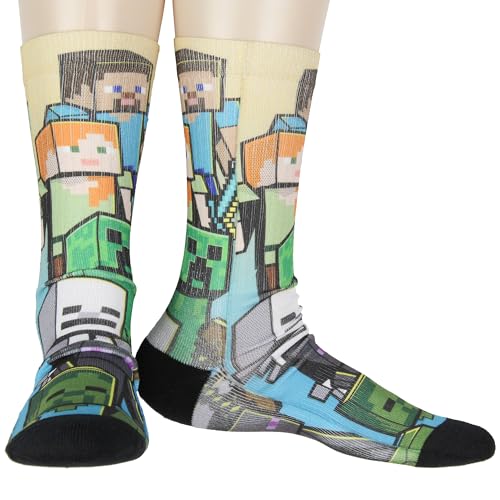 Chaussettes Minecraft homme idée cadeau geek colorée motif personnages Bioworld