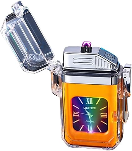 ZUGAD Waterproof & Windproof USB Electronic Lighter Arc Lighter Lighter Electric with Dial for Survival Equipment Rechargeable Lighter (1Pcs) (Multicolor)