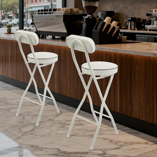 Taburete plegable con reposapiés y ruedas para spa miniatura 4
