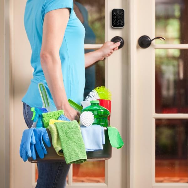 Miniatura 6 de Yale Assure Lock YRD420-F-CB1-BSP - Cerradura inteligente de puerta de entrada con llave de gamuza negra con teclado de pantalla táctil y escáner de