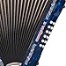 Hohner Corona II G/C/F Accordion - Pearl Dark Blue Bundle with Case, Gig Bag, Straps, and Austin Bazaar Polishing Cloth