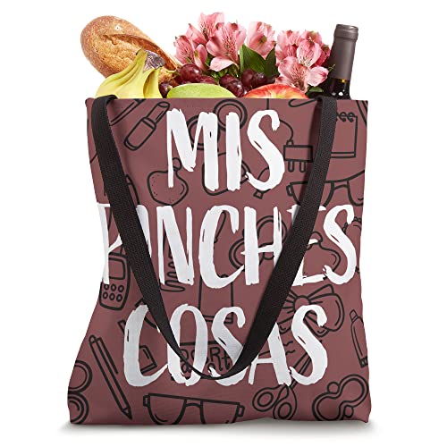 Bolso tote con estampado 'MIS PINCHES COSAS' miniatura 4