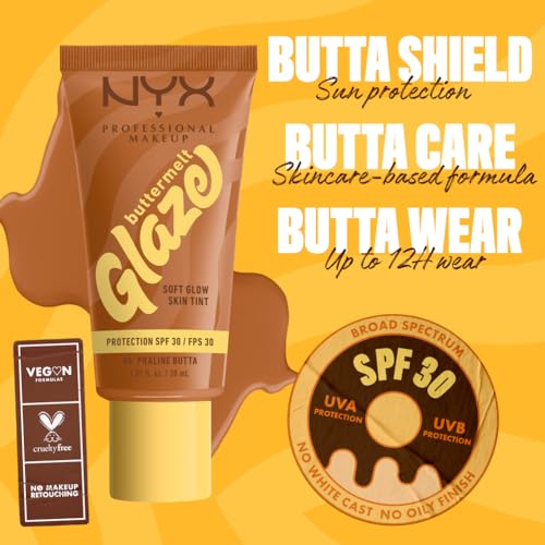 NYX Professional Makeup Skin Tint, Buttermelt Glaze Soft Glow Skin Tint for Face with Niacinamide - Image 4
