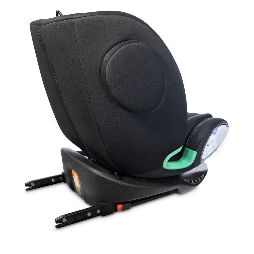 Interbaby Silla Coche Bebé PAX i-Size ISOFIX 360° Grupo 0+1+2+3 (Negro) | Silla auto giratoria 360 reclinable 40-150 cm, reductor recién nacido, protección lateral SPS, pata de apoyo