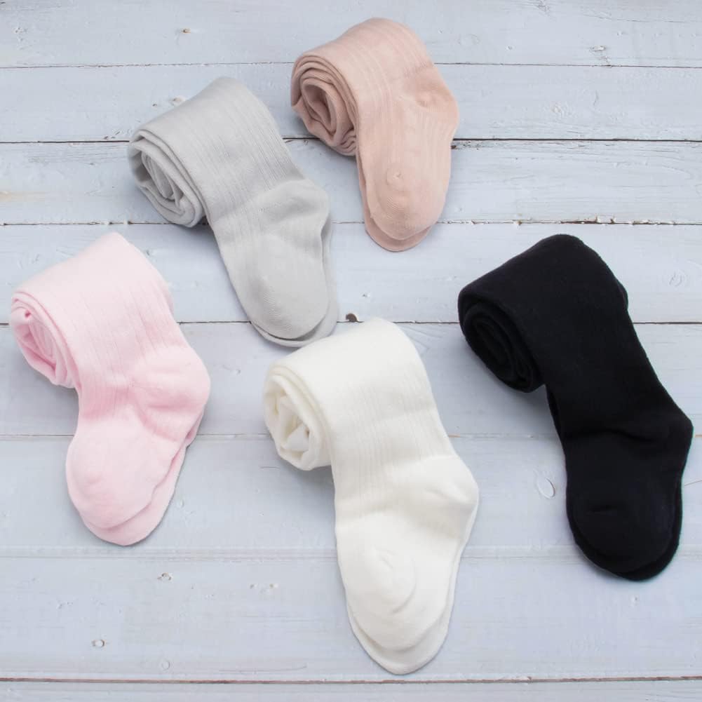 Baby Girls Cable Knit Tights Toddler Leggings Winter Warm Stockings Footed Dance Pantyhose Solid Knit Pants for Kids