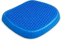 Almofada Ortopédica em Gel, Azul, Suporte Ergonômico para Cadeira de Rodas, Assento de Carro e Sofá, Alívio de Pressão e Conforto