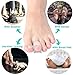 Byehambuni Hammer Toe Straightener, 6 Pack Hammer Toe Corrector for Women, Gel Toe Splints, for Curled, Crooked, Bent, Claw, Hammertoes, for Women and Men, Large Sizes (Clear)