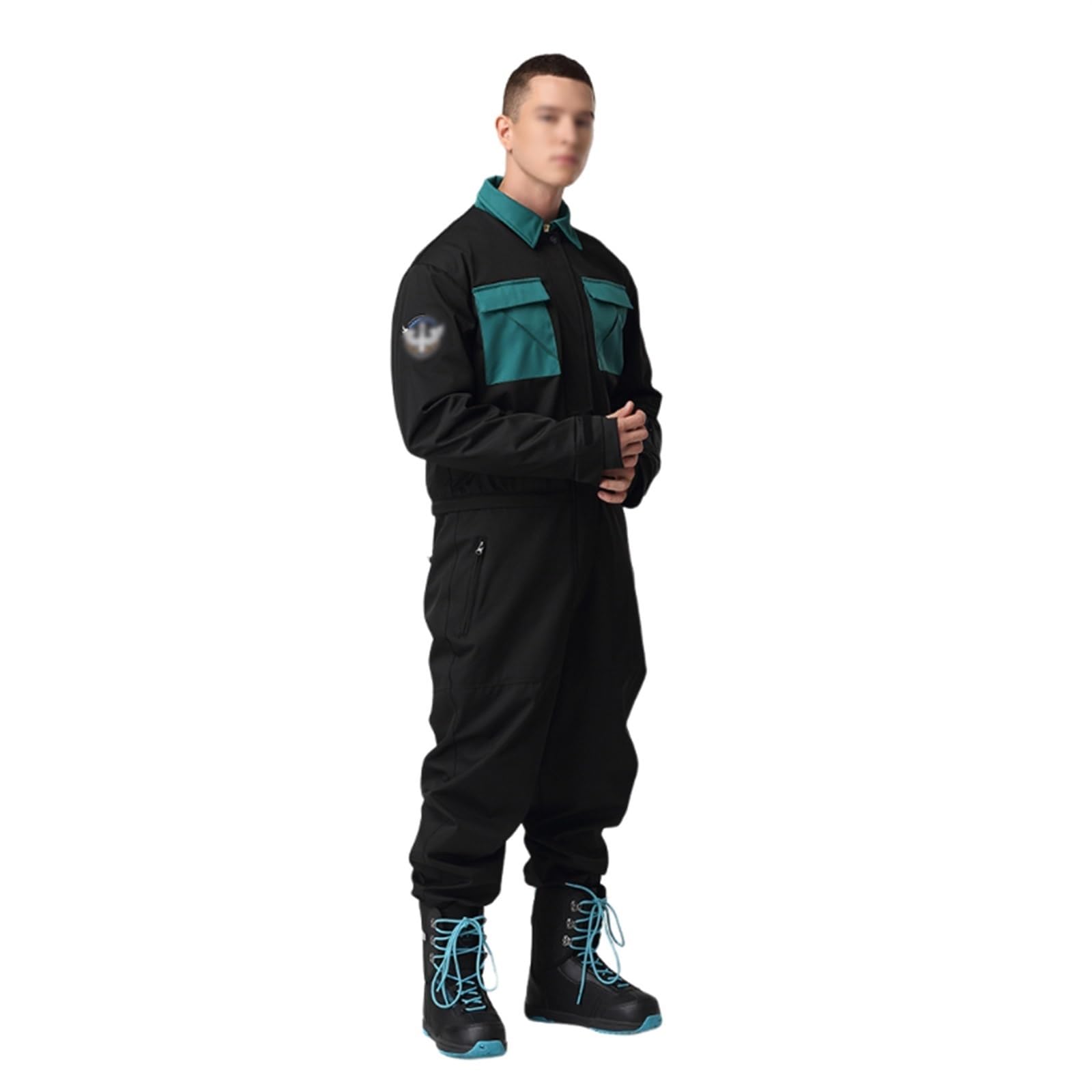 Yytcsjz Tute Da Sci Invernali Da Uomo, Tute Da Sci Da Uomo Calde E Resistenti All'usura In Caldo Peluche Colori Contrastanti Tute Da Sci, Tute Da Snowboard Impermeabili Impermeabili