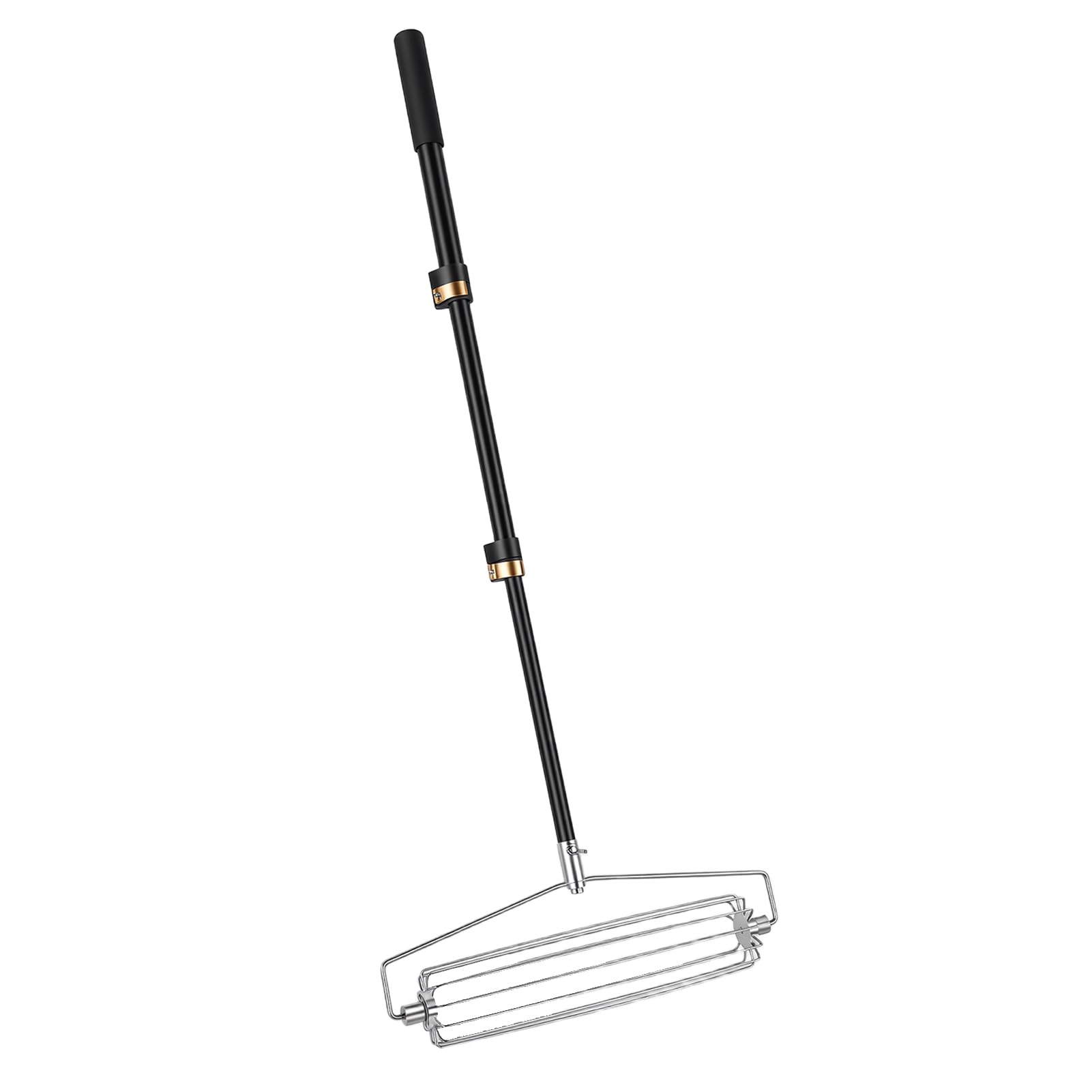 Aramox Rastrillo para Trampa de , Rastrillo para Búnker de Acero Inoxidable 304 con Poste Retráctil Ajustable y de Esponja EVA para Fosos de y Playas