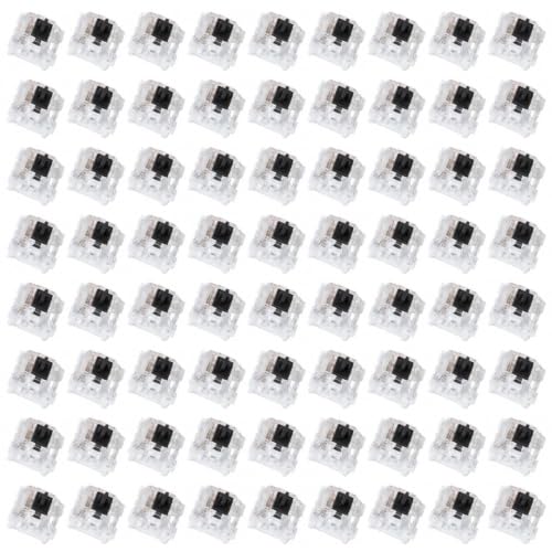 Image of 72 Black Mechanical Keyboard Switches 3Pin Key Clicker Replacement