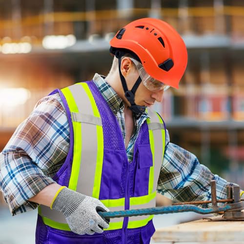 Image of KAYGO Reflective High Vis Safety Vest with Pockets for Men and Women KG0100 | Breathable Polyester Lightweight, Two-Tone, for Construction, Warehouse, Surveying, Cycling, Machine Washable