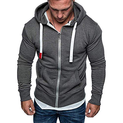 Shownicer Herren Sweatjacke Hoodie Simple Style Kapuzenjacke Zipper Langarm...