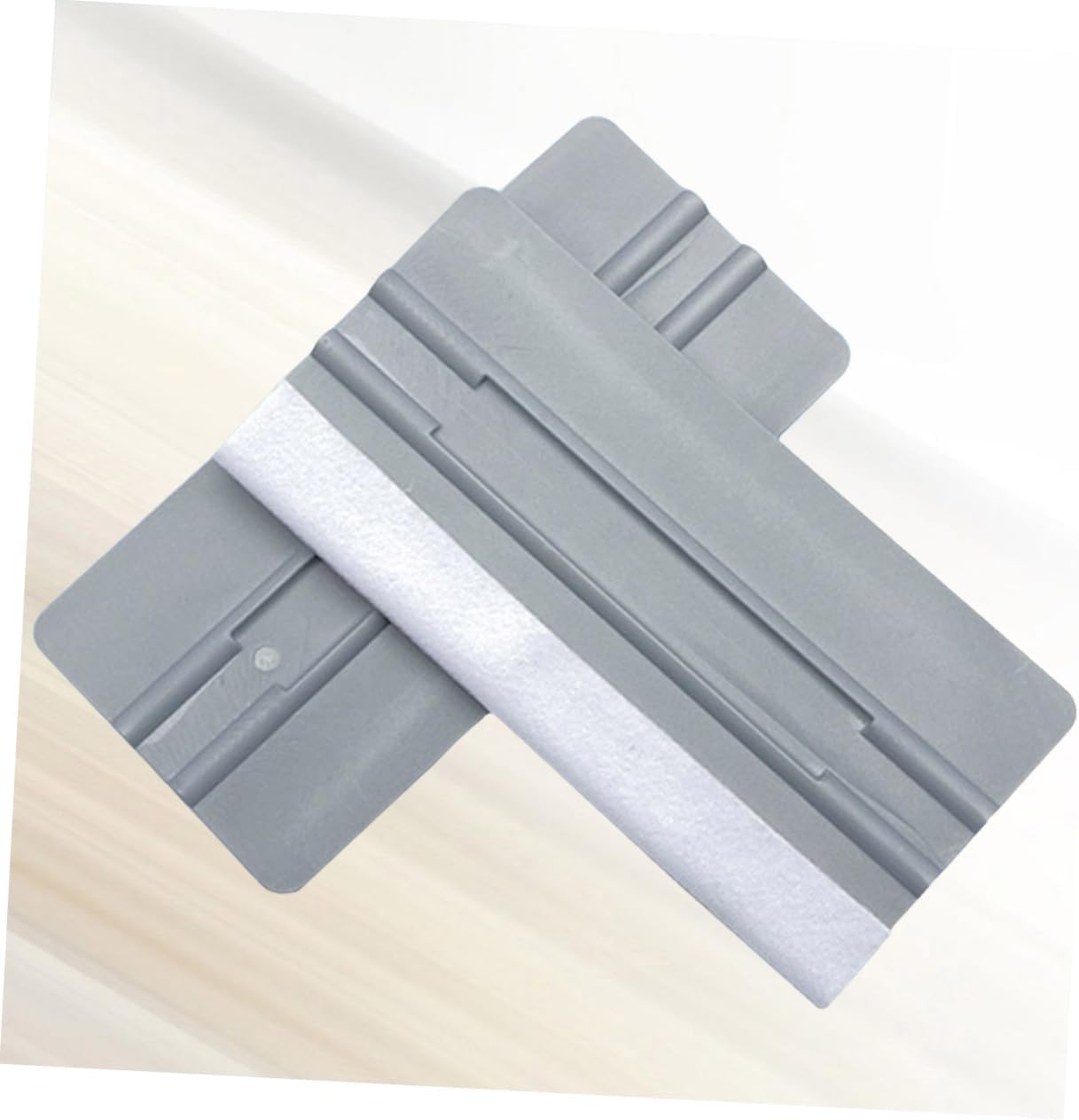 Toddmomy Car Window Film Scraper Grey Plastic Auto Squeegee Tool for Decal Application Includes Felt and Non Felt
