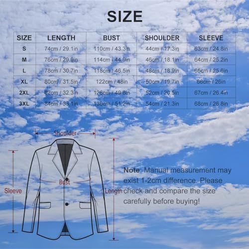 Lighthouse Stormy Wave Mens Suit Jacket Lapel Blazers V Neck Button Business Coat Tuxedo for Wedding Party2