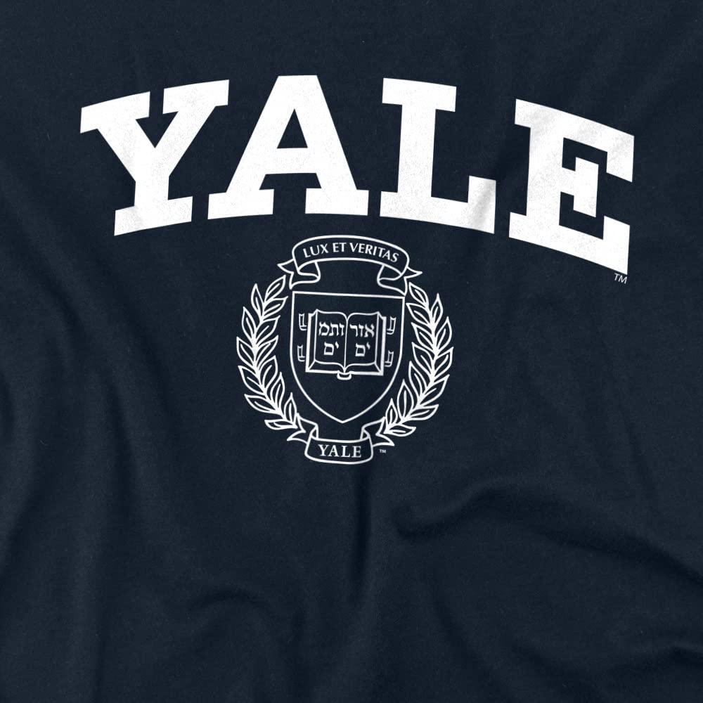 Yale University Official Yale Seal Unisex Adult T Shirt,Yale Seal, Large