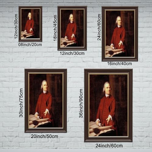 Impression sur toile Samuel Adams John Singleton, tableau déco murale avec cadre - 2
