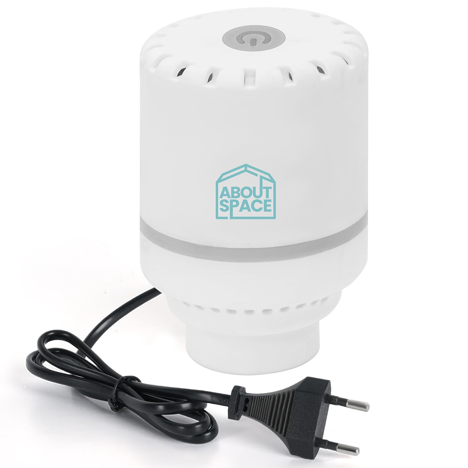 ABOUT SPACE Electric Vacuum Pump for Vacuum Bags - Lightweight Travel VaccinePump for Packing Ziplock Vaccine Sealer Bags, 240 V - Portable Air Pump for Space Saver Compression Bags - White