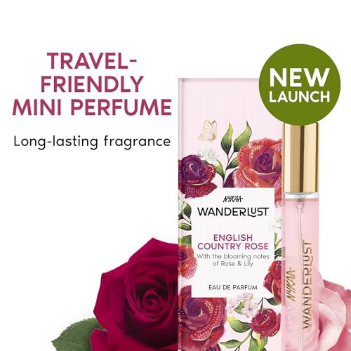 Image of Nykaa Wanderlust English Country Rose Eau De Parfum I Travel size, mini Perfume for Women - 16 ml I Rose & fresh Lilly Perfume | Long-Lasting, Travel‐Friendly, Vegan,Paraben‐Free, IFRA Certified