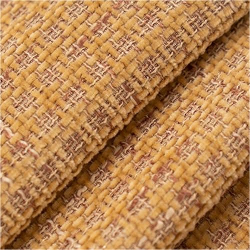 Tissu tweed polyester noir bleu au mètre pour couture de vêtement chaud et hiver