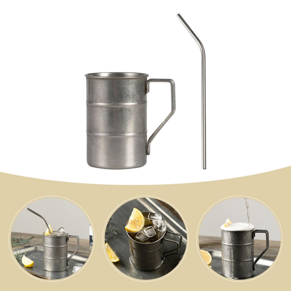 PRETYZOOM 3 Sätze Becher Sieb zusammenklappbar Flasche Trinken bar zubehör kaffeekanne kaffeekännchen coktail gläßer Kaffeetasse für den Haushalt isolierte kaffeetasse Rostfreier Stahl