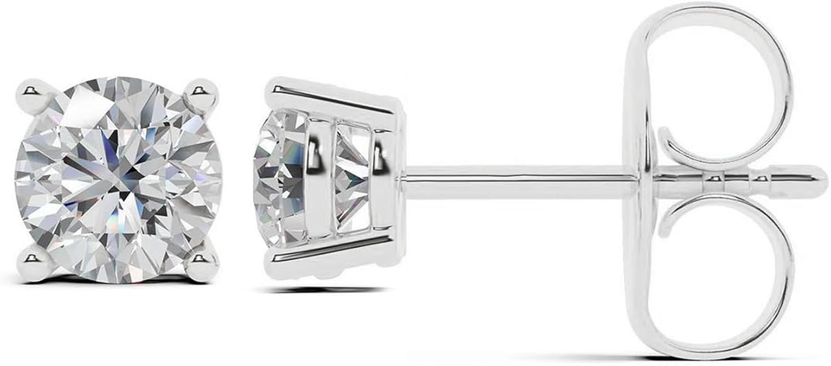 Belacqua Diamond Hoop Earrings Front Profile