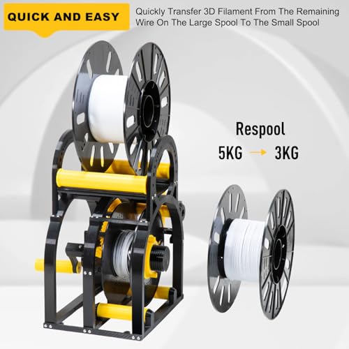 image for Zelvoro 3D Industrial Filament Respooler – Heavy Duty 3D Printer Spo
