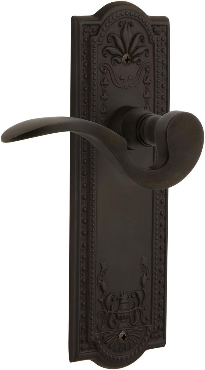 Nostalgic Warehouse Meadows Plate Single Dummy Manor Lever in Oil-Rubbed Bronze