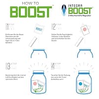 IntegraTM Boost Integra Boost 62 – 8 x 8 g Feuchtigkeitsregler I 2-Wege-Luftbefeuchter mit Anzeigeanzeige – Luftfeuchtigkeit bis zu 25 g I Befeuchtungspaket – Ansicht 4
