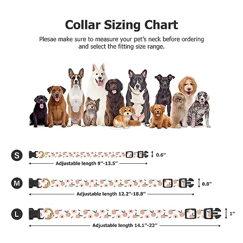 Liugjiau Handmade Dog Collar For Small Medium Large Dogs,White Peach With Pendant Fall And Winter Fashions Dog Collar,Ideal For Girl Dogs Boy Dogs thumb #2