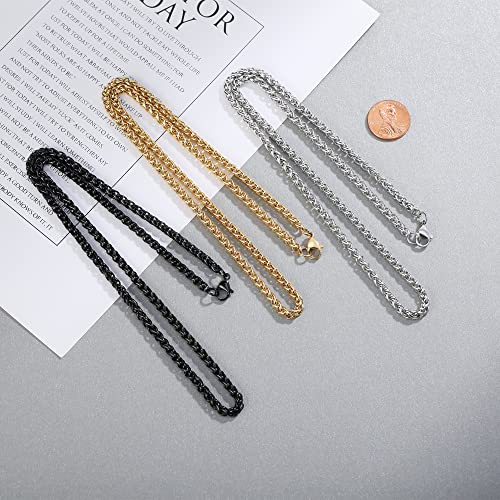Garysiom 3 Pcs Chain Necklace For Men thumb #2
