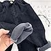 Kids Boys Elastic Waist Jeans Stretch Fashion Denim Pants Toddler Baby Casual Joggers Thick Warm (Black, 6-12 Months)
