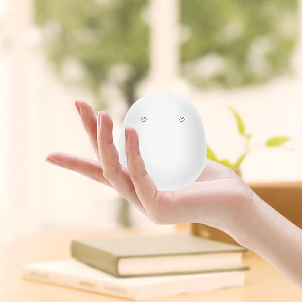 Mini Calentador de Manos USB portátil, Calentador de Manos eléctrico antiexplosión para Uso en el hogar y la Oficina, Material ABS Blanco Rosa 4000mAh