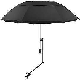 XLINGZA UPF 50+ Beach Umbrella with Adjustable Universal Clamp