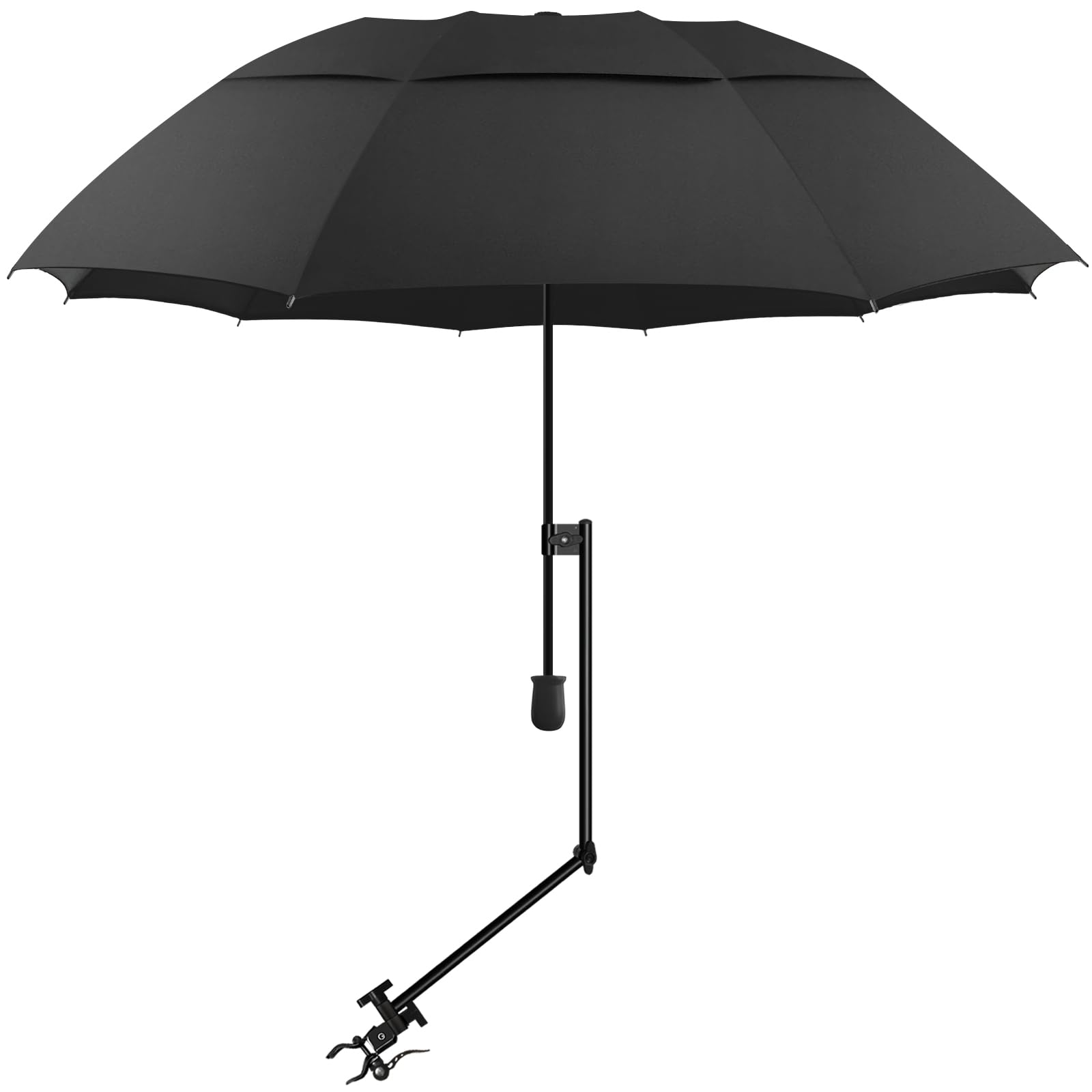 UPF 50+ Beach Umbrella with Adjustable Universal Clamp