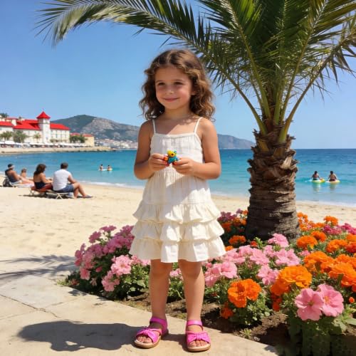 Image of Kiderence Toddler Flower Girl Sandals Open Toe Dress Shoes Wedding Party
