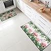 Amazon.com: Bencailor 2 Pcs Christmas Flamingo Kitchen Rugs and Mats ...