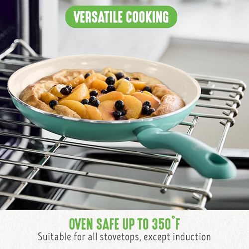 Greenlife CW000529-002 Soft Grip Healthy Ceramic Nonstick 7 Inch And 10 Inch Frying Pan Set, Pfas & Pfoa-Free, Dishwasher Safe, Egg Omelet Skillet thumb #4